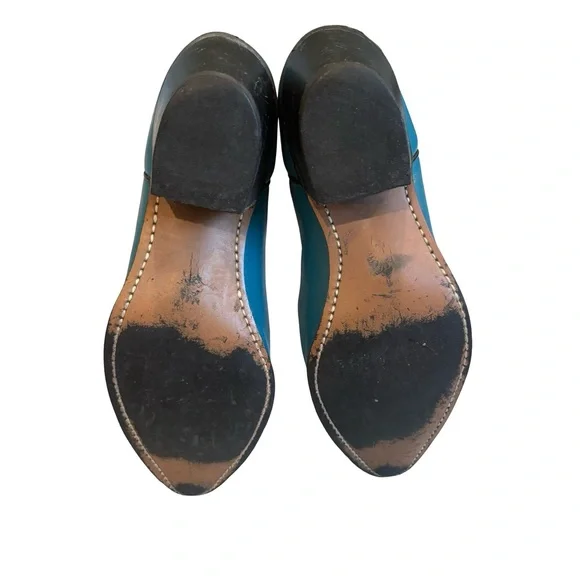 Vintage Sheplers Gorgeous Teal Blue Tall Western Boots. - Picture 13 of 16